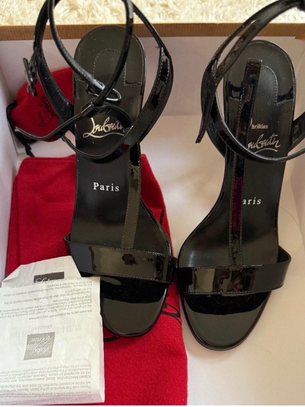 Christian louboutin box and receipt
